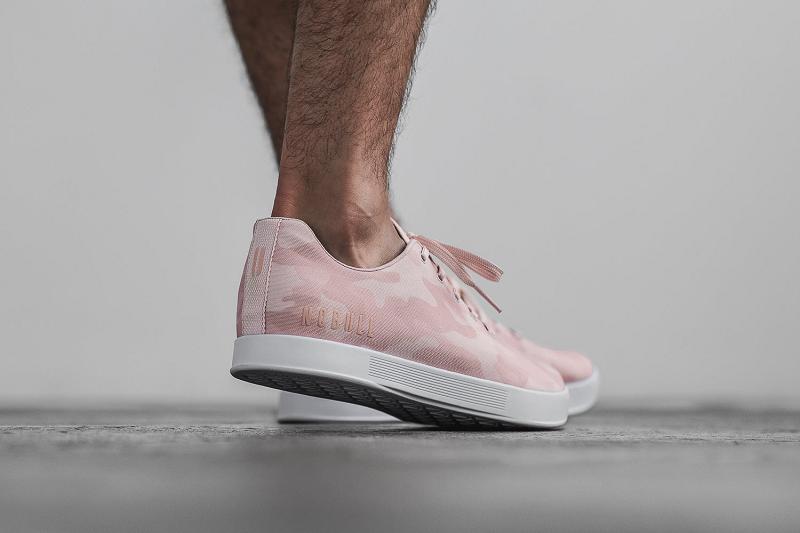 Men's Nobull Rose Camo Canvas Trainers Rose | SG R2407V